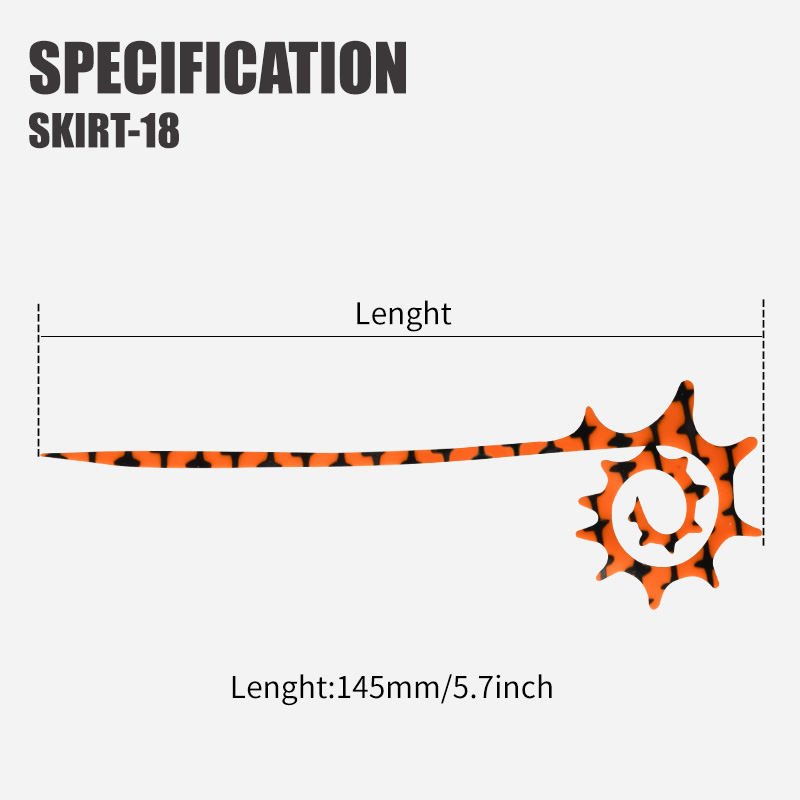 TEASER 5 adet SKIRT-18 145mm S - Fishing Lure Jig incelemesi ve fiyatı