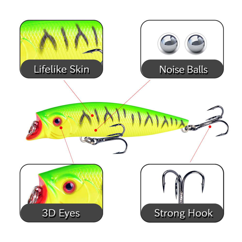 1 adet Balıkçılık Lures Yüksek - Fishing Lure Topwater incelemesi ve fiyatı