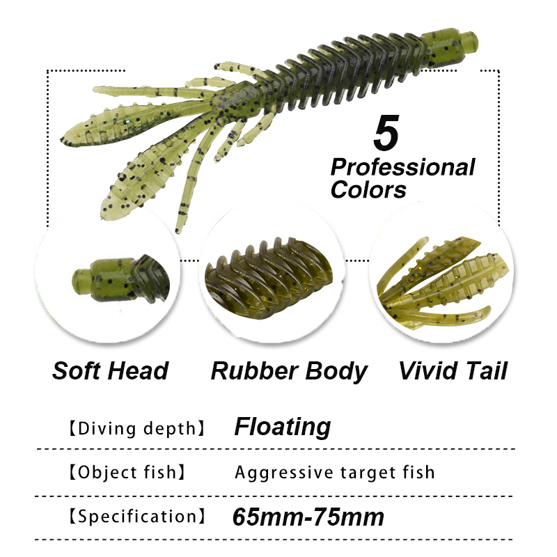 WESTBASS 5 adet yumuşak Larva  - Fishing Lure Soft Plastic incelemesi ve fiyatı